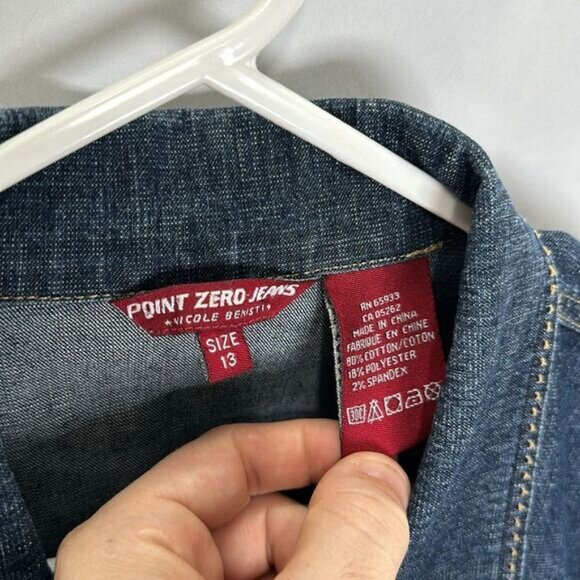 Point Zero jeans jacket sz 13 - Picture 3 of 4